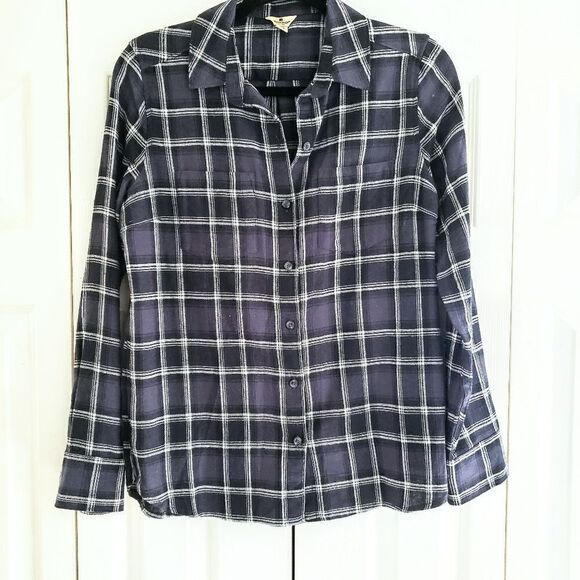 Woolrich Tops - Woolrich Grey Plaid Button Down Flannel, Size Small